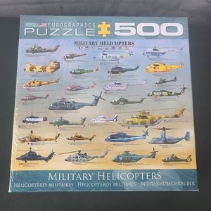 EUROGRAPHICS 500 Pieces Military Helicopters.